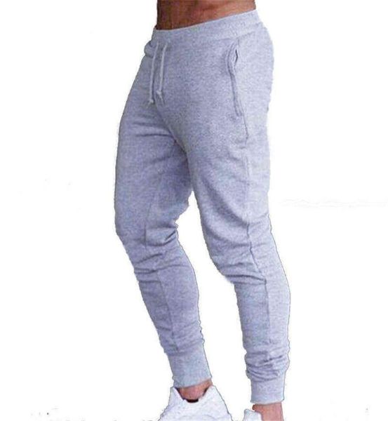 

fitness muscle gray jogging pants solid running pants men sport pencil pants men cotton soft bodybuilding joggers gym trousers h123787937, Black