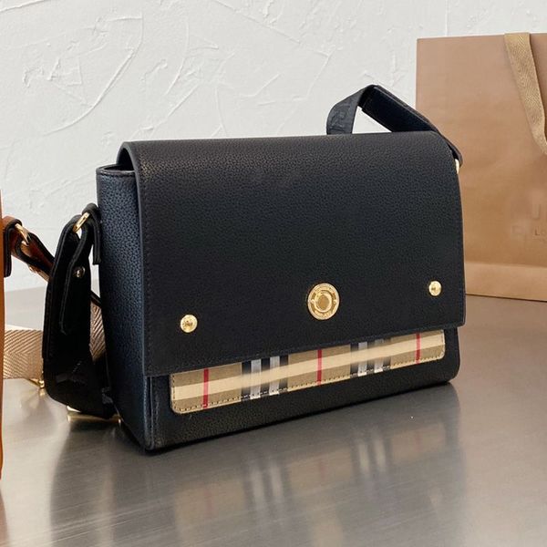 

2023 fashion checked patchwork color handbag leather crossbody shoulderbag classic messenger tote bags detchable women shoulder