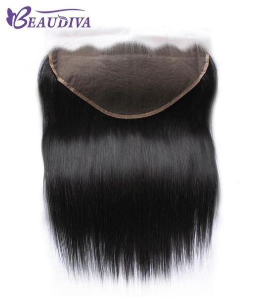 

brazilian straight virgin hair 13x6 lace frontal closures 100 human hair preplucked hairline with baby hair closure69463469697046, Black;brown