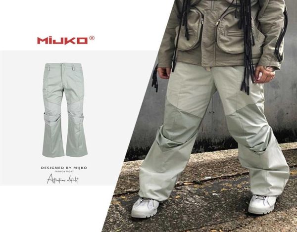 

men039s pants mijko men039s and women039s new products gaojie non paf 31 pleated deconstruction contrast color pants men5740788, Black