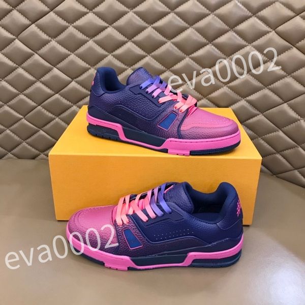 

2023 new luxurys designer men wedge outsole calfskin platform shoes rubber sneakers fashion casual shoe block fluorescent white sneakers rd0, Black