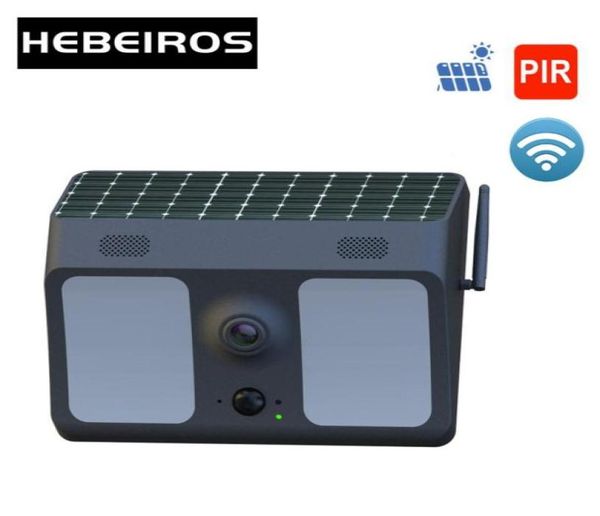 

hebeiros hd 1080p solar battery floodlight camera outdoor waterproof ip camera led lamp security surveillance cctv wifi5592136