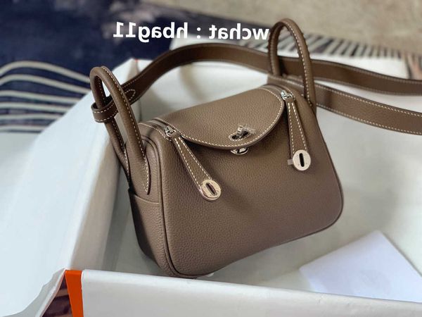 

9a original edition h ermes lindiss bags online shop mini lindi honey wax thread hand sewn elephant grey tc big cow skin litchi pattern obli
