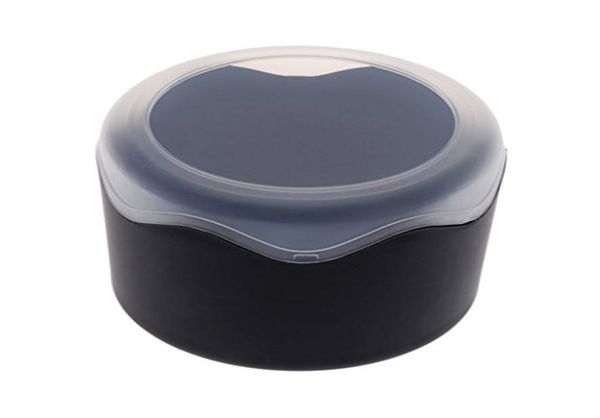 

round plastic single watch box with sponge cushion black017101994, Black;blue