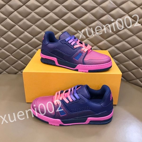 

2023 new luxurys designer fashion cowhide men women sneakers fashion trend casual shoes summer mens board shoes sports shoes rd0632, Black