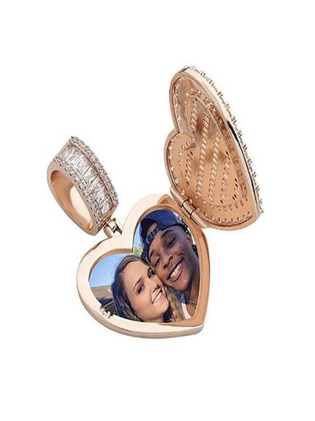 

custom made po pendant gold silver heart locket pendant necklace for men women gifts hiphop jewelry6724484