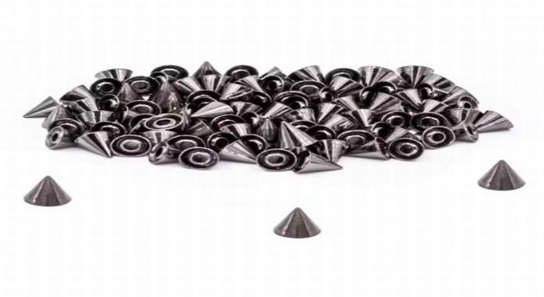 

sewing notions 50sets 710mm punk spike cone studs buttons rivets fasteners leather crafts fixing clothing bags jackets accesso70152439193, Black