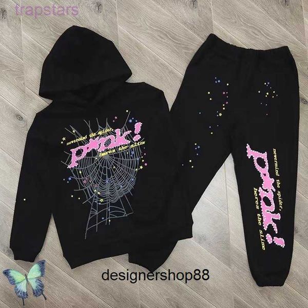 

men's hoodies sweatshirts black brown spider hoodie sweatshirt real p tracksuit web pullovers sp5der 555555 sweatpants set0gw3