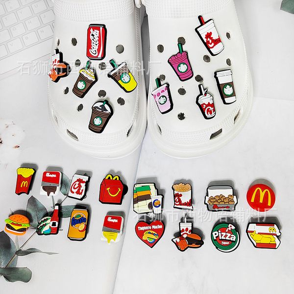 

anime charms wholesale childhood memories food drink funny gift cartoon charms shoe accessories pvc decoration buckle soft rubber clog charm, Blue
