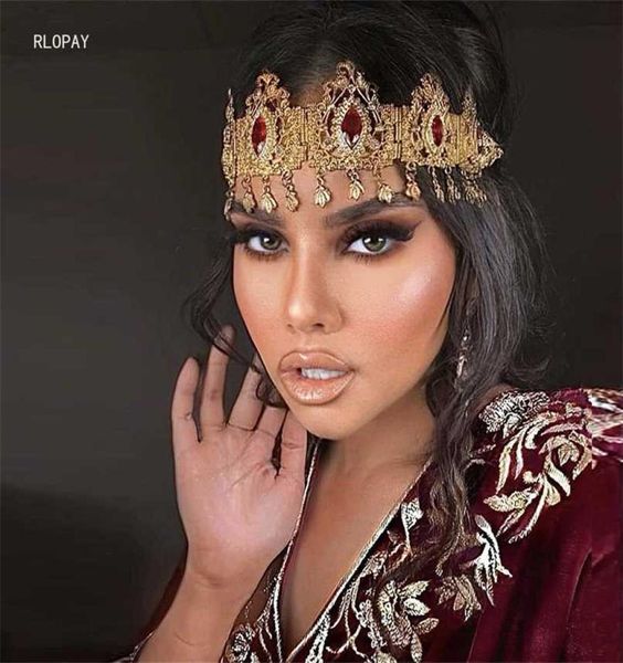 

arabic bridal hair jewelry metal tassels hair chain for women algerian tradition wedding hair accessories bridesmaid gift 2201252242266, Slivery;golden