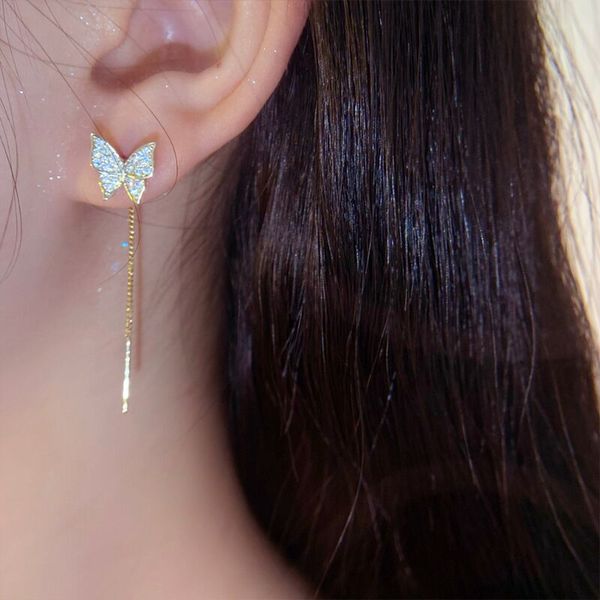 

fashion butterfly earrings, luxury earrings designer earrings diamond earrings for wedding women, Silver