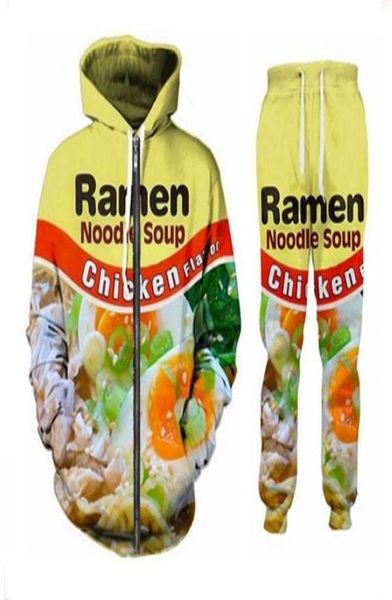 

release new menwomens ramen noodle soup chicken flavor funny 3d print fashion tracksuits pants zipper hoodie casual sportswear 1261326, Gray