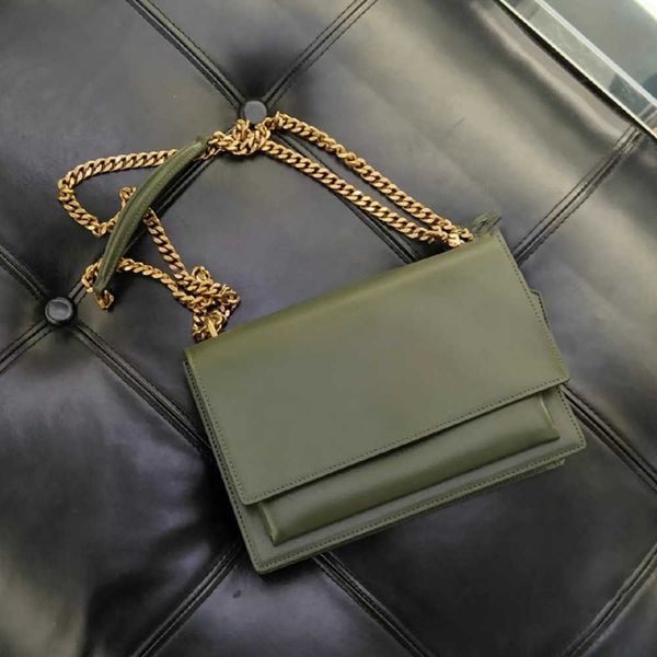 

clutch flap envelope sunset bag genuine leather city designer luxurys handbag pochette gold chain tote womens mens crossbody shoulder messen