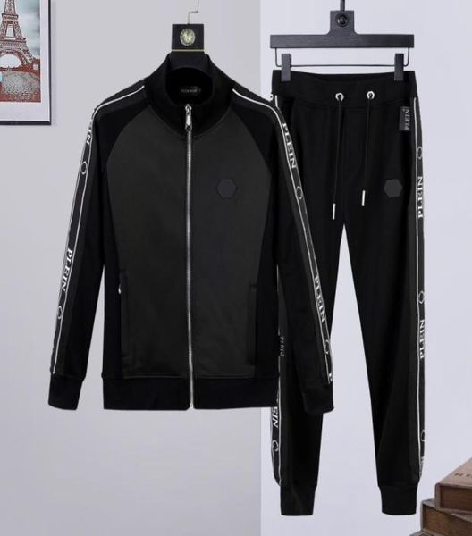 

bear mens hoodie jacket trousers crystal skull tracksuit men hoodies casual tracksuits jogger jackets pants sets sporting suit 741712118856, Gray