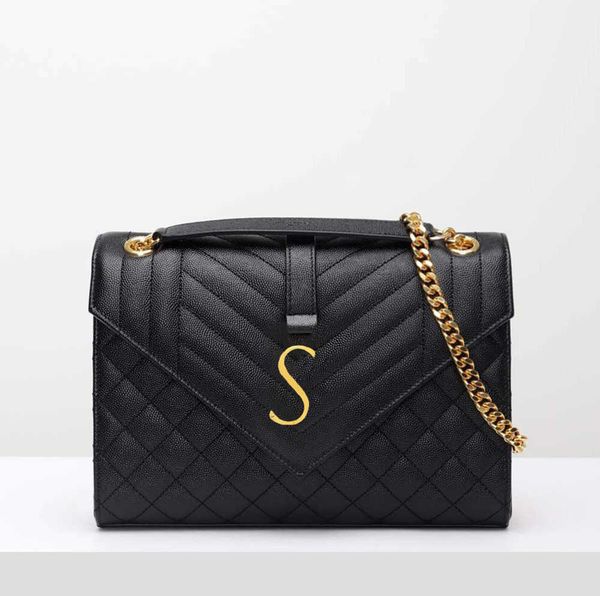 

womens travel woc envelope bag strap luxurys shoulder chain fashion messenger bags mens tote handbag purse clutch caviar flap genuine leathe