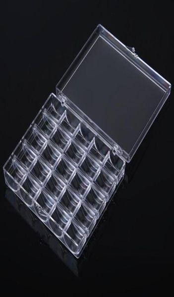 

sewing notions tools 25grid bobbins storage box transparent plastic case multifunction nail manicure decor5873500, Black