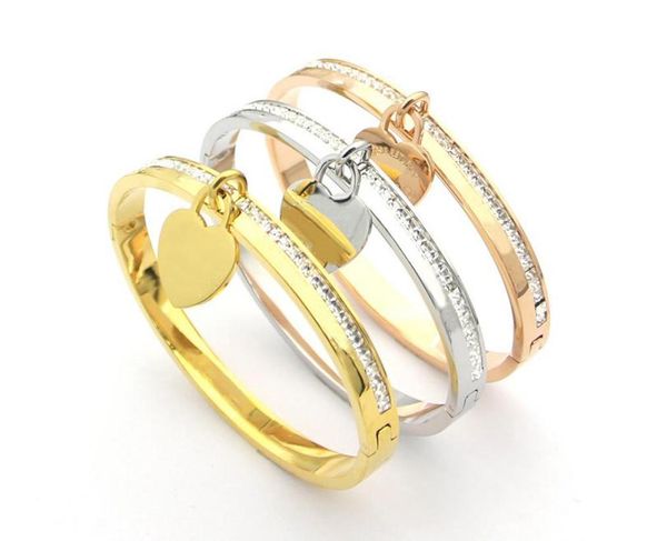 

fashion with box love charm bracelet pour hommes bangles pulsera for mens and women party wedding lovers gift ankle stainless stee9071688, Black