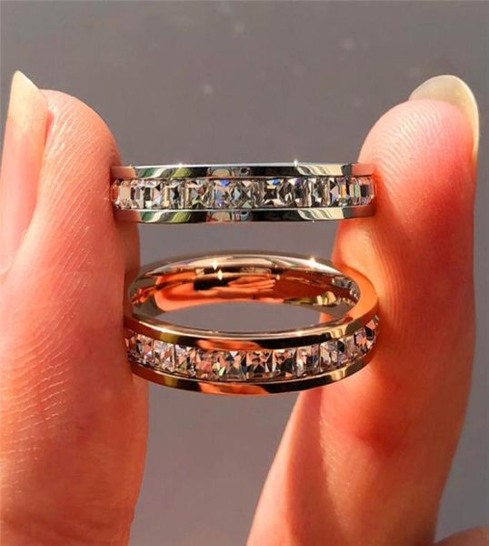

female diamond ring vintage stainless steel women wedding rings fashion promise yellow gold engagement ring4888080, Slivery;golden