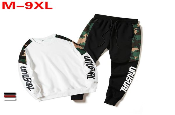 

plus size 7xl 8xl 9xl tracksuit set men clothes fashion fat sportwear women man jacketpants 2 piece sets sweat suit sweatshirts 22773574, Gray