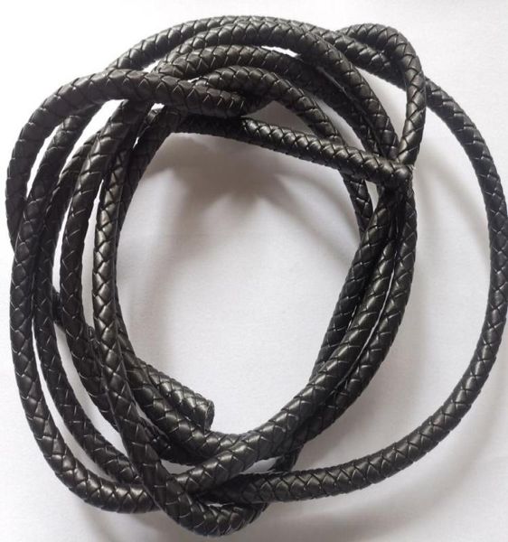 

3 meters of 8mm black braided bolo leather cord 2251501235572106, White;red