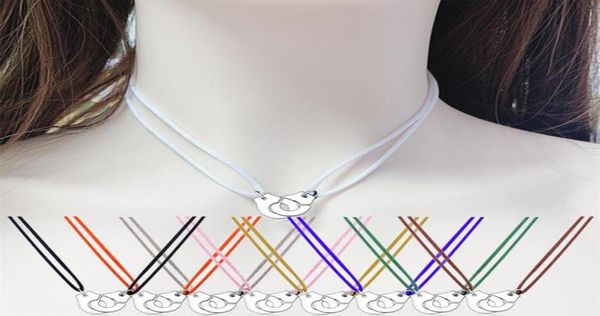 

100 925 sterling silver handcuff necklace les menottes pendant necklace with adjustable rope for men women cords party holiday bi4602740