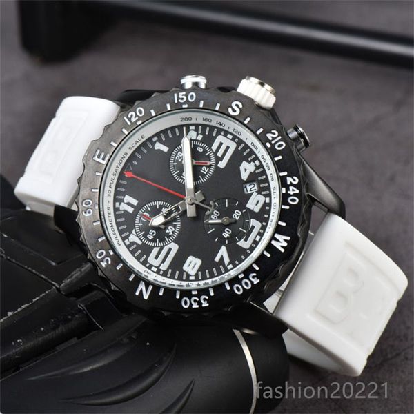 

mens watch movement watch mans watch endurance pro avenger quartz chronograph 44mm watches multiple colors rubber men watches high quality, Slivery;brown
