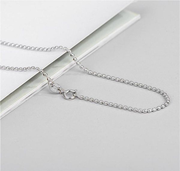 

s925 sterling silver bead necklace men039s and women039s personalized simple sweater with single chain 0llc20254602795