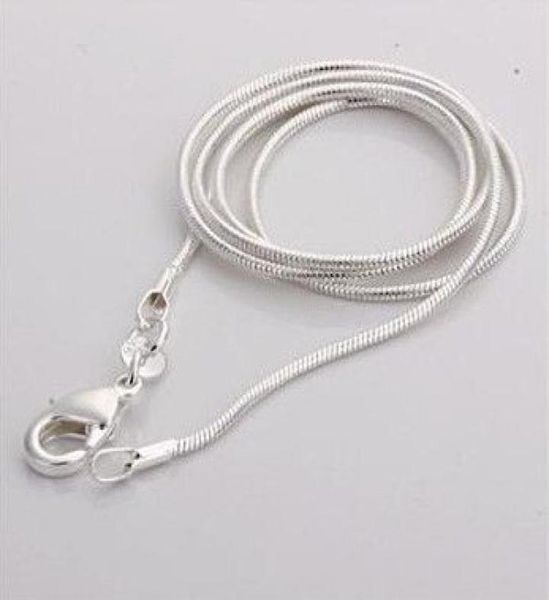 

plating 925 sterling silver chain necklace 1mm 16-24inches fashion jewelry factory price 033157