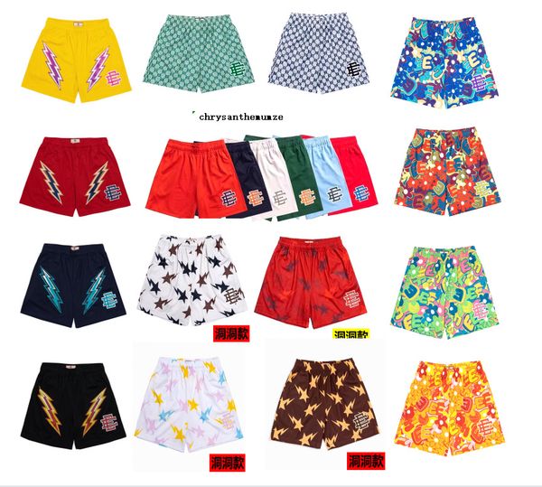 

9fe5 men's shorts ji29 eric emmanuel ee basic summer fashion print casual camouflage beach outdoor sports, White;black