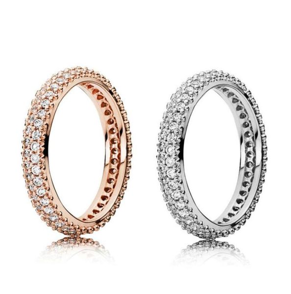 

2021 100 925 sterling silver rings with cubic zircon original box for fashion ring for valentines day rose gold wedding r28921906457129
