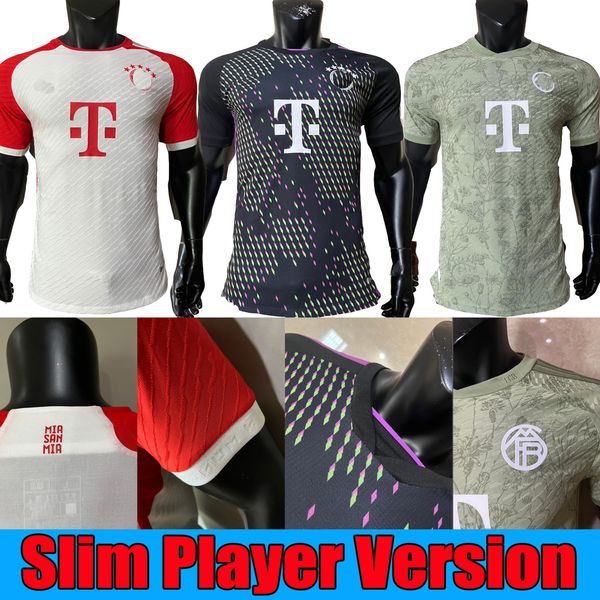 

23 24 bayern munich player version sane 2023 2024 football shirt goretzka gnabry camisa de futebol men kids kits kimmich soccer jersey 50th, Black;yellow