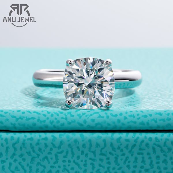 

wedding rings anujewel 3 5ct d color cushion cut engagement ring 925 sterling silver for women jewelry wholesale 230804, Slivery;golden