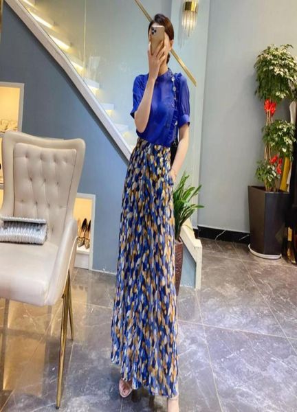 

catwalk style fungus printed wideleg pants suit01222934465063429, White