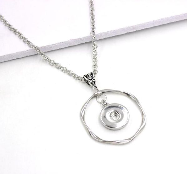 

10pcs interchangeable 18mm snap jewelry liobonar snap buttons charms necklace pendant necklace for women11852228901870, Silver
