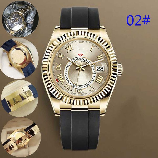 

luxury 42mm men's edging tape 24 hour ring can be adjusted and work 2813 automatic steel waterproof watch, Slivery;brown
