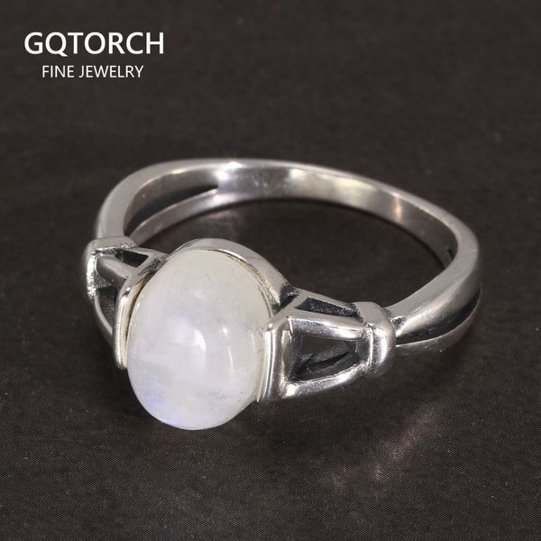 

wedding rings real 925 sterling silver bella ring adjustable opening natural moonstone vintage twilight jewelry 230804, Slivery;golden