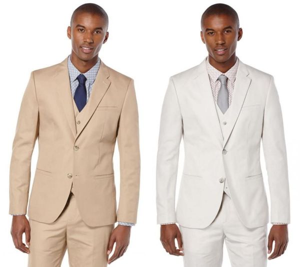 

cool beige and fine notch lapel wedding groom tuxedos men suits weddingpromdinner man blazer jacketvestpants9043060, Black;gray