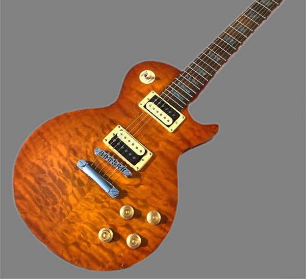 

custom shop, quilted maple lp standard electric guitars, silver hardware, rose wood fingerboard guitars,