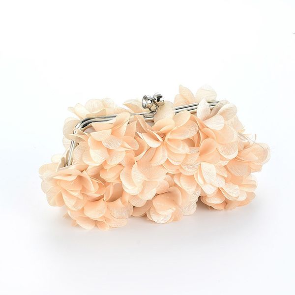 

evening bags elegant floral petal bag women's handbag threedimensional flower clutch chain shoulder dress party wedding b535 230804