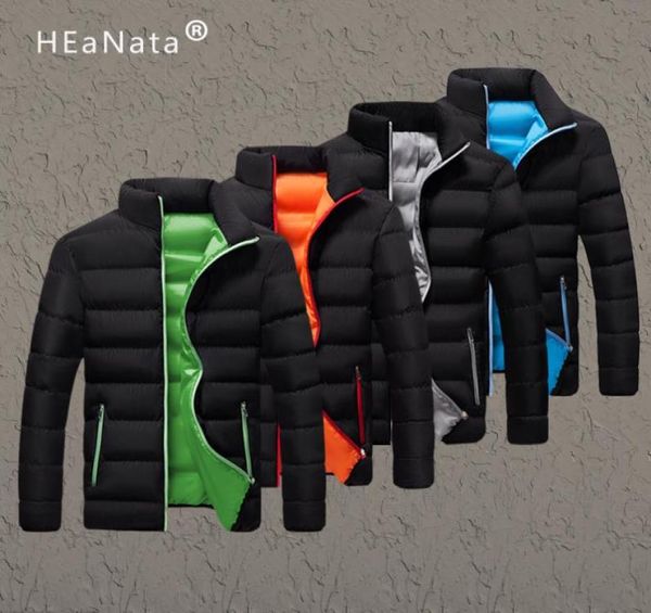 

winter jacket men clothes 2019 solid colors ultralight parka mens jackets and coats stand collar bubble coat puffer jackets 5xl9885027803, Black