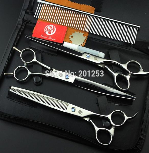 

pet grooming scissors set 8 inch professional jp440c dog shears hair cutting straight curved thinning scissors lzs03785888422