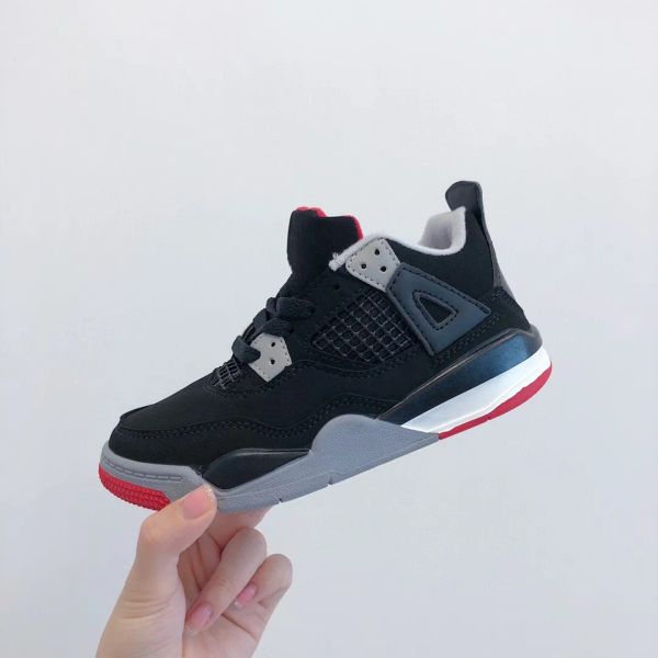 

jumpman 4 kids shoes children 4s basketball shoes obsidian del sol reverse toddlers jordons sports sneaker bred hyper royal starfish trainer, Black