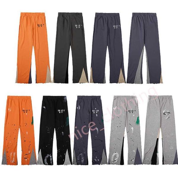 

men's pants mens designer galleries depts sweatpants letter print womens couple loose versatile casual straight vintage trousers, Black