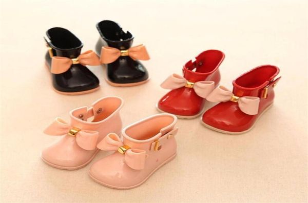 

girl boots baby kids rain boots baby girls rain boots warm beauty bow rainboots fashion rubber shoes toddler kids jelly shoes238o6854672, Red;brown