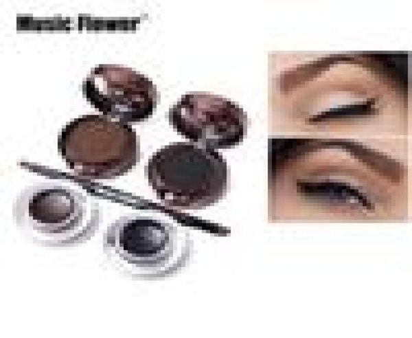 

music flower 4 in 1 gel eyeliner eyebrow powder makeup palette waterproof5380916
