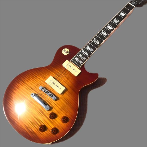 

custom shop, standard electric guitar, one piece of body neck, tune-o-matic bridge, rosewood binding, ing