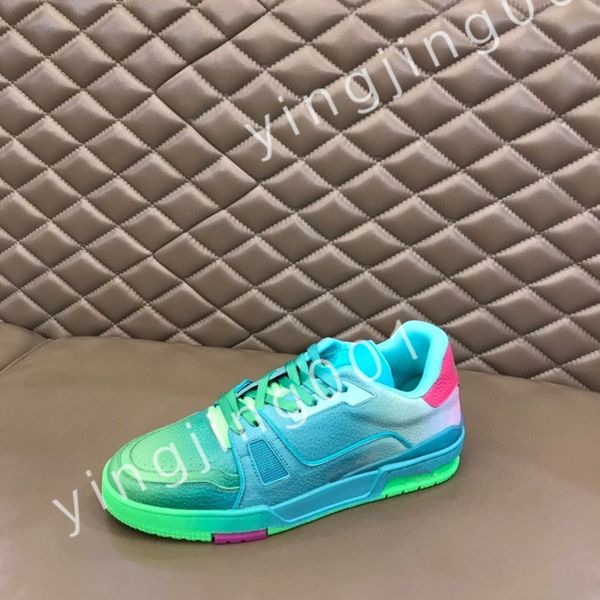 

casual designer shoes men sneakers classic leather printing chaussures platform skateboarding sneaker rd220632, Black