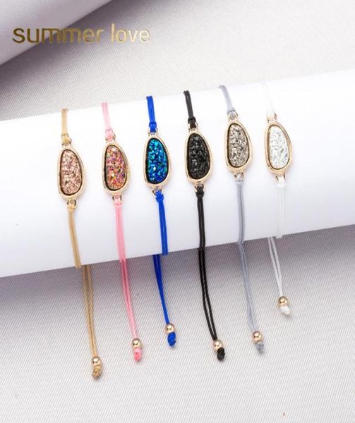 

fashion simple crystal woven jewelry bracelet for women colorful bling natural stone bangle bracelet friendship gift4323503, Black