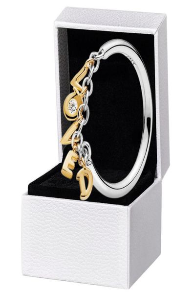 

yellow gold plated loved letter ring sterling silver women girls party jewelry for cz diamond ring set with original box8563156, Slivery;golden