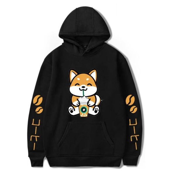 

wamni brand fashion hoodies casual dog coffee print harajuku stylish pullovers sweatshirts male autumn puls size hoodie 20199297097086161, Black